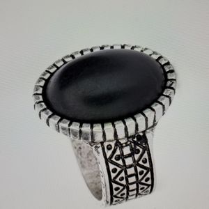 NWT CHICO'S Camile Silver & Black Size 9